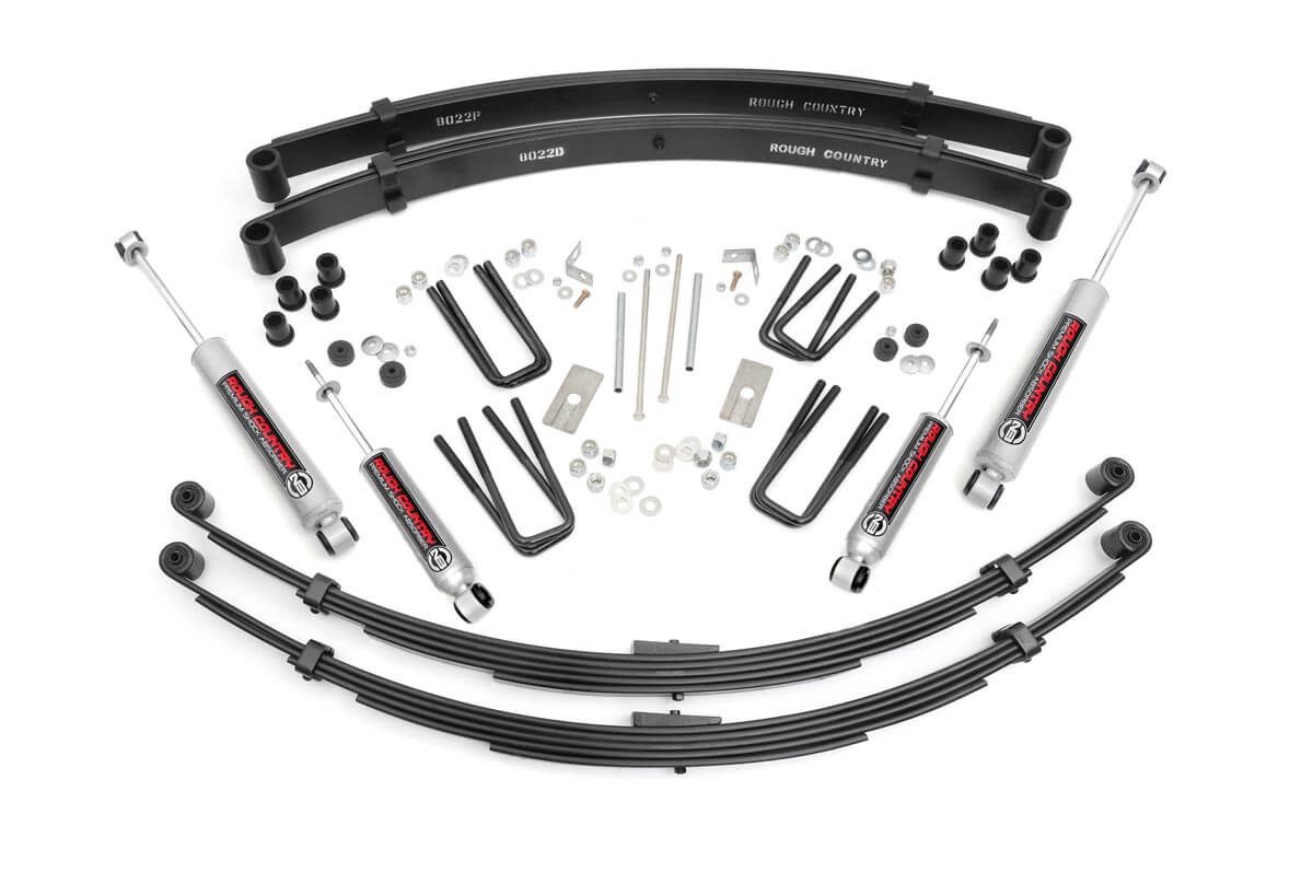 Toyota Truck Suspension Lift Kit - Front - Rough Country - 3 Inch Lift Kit + RR Springs - '79-'83